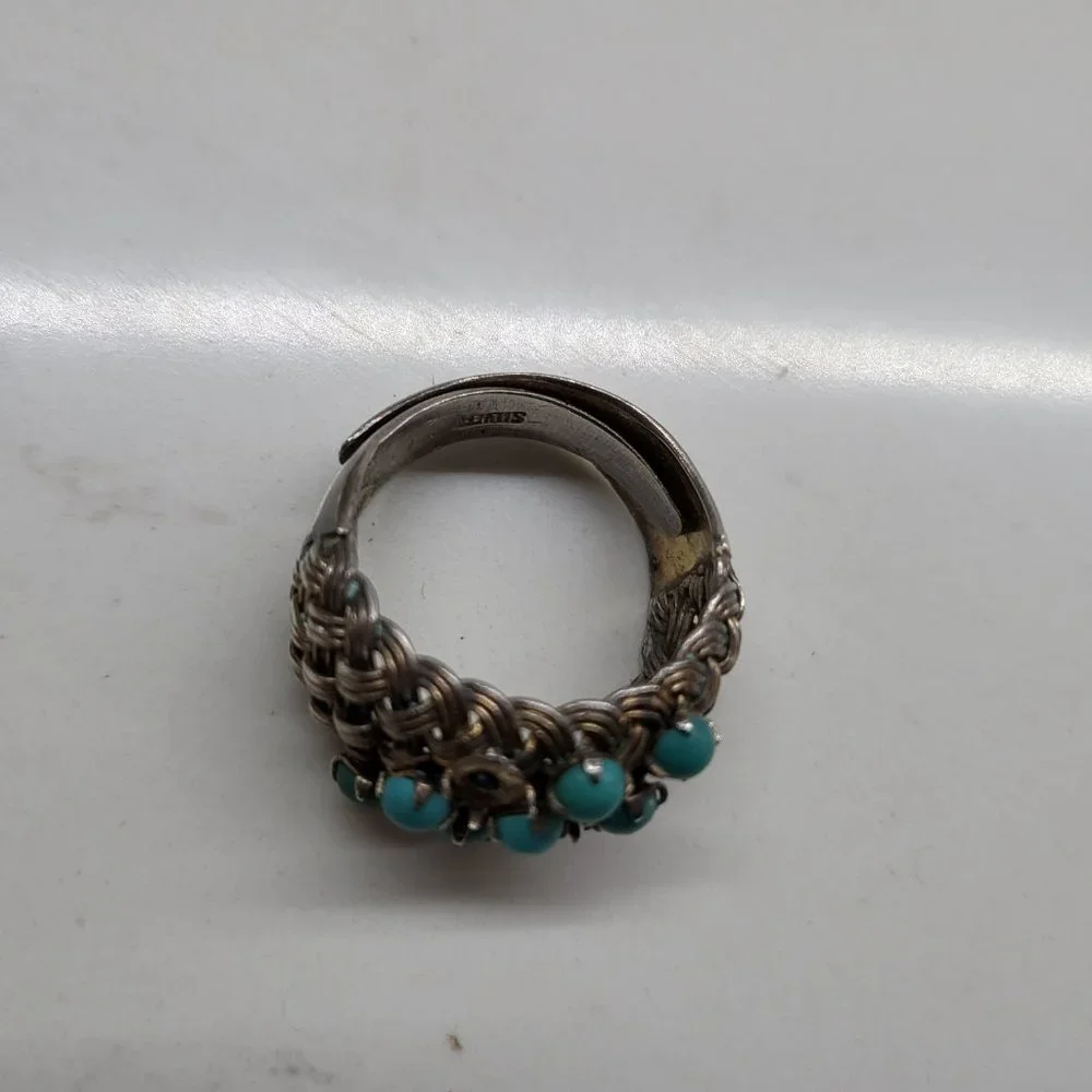 Turquoise silver ring - Picture 2 of 4